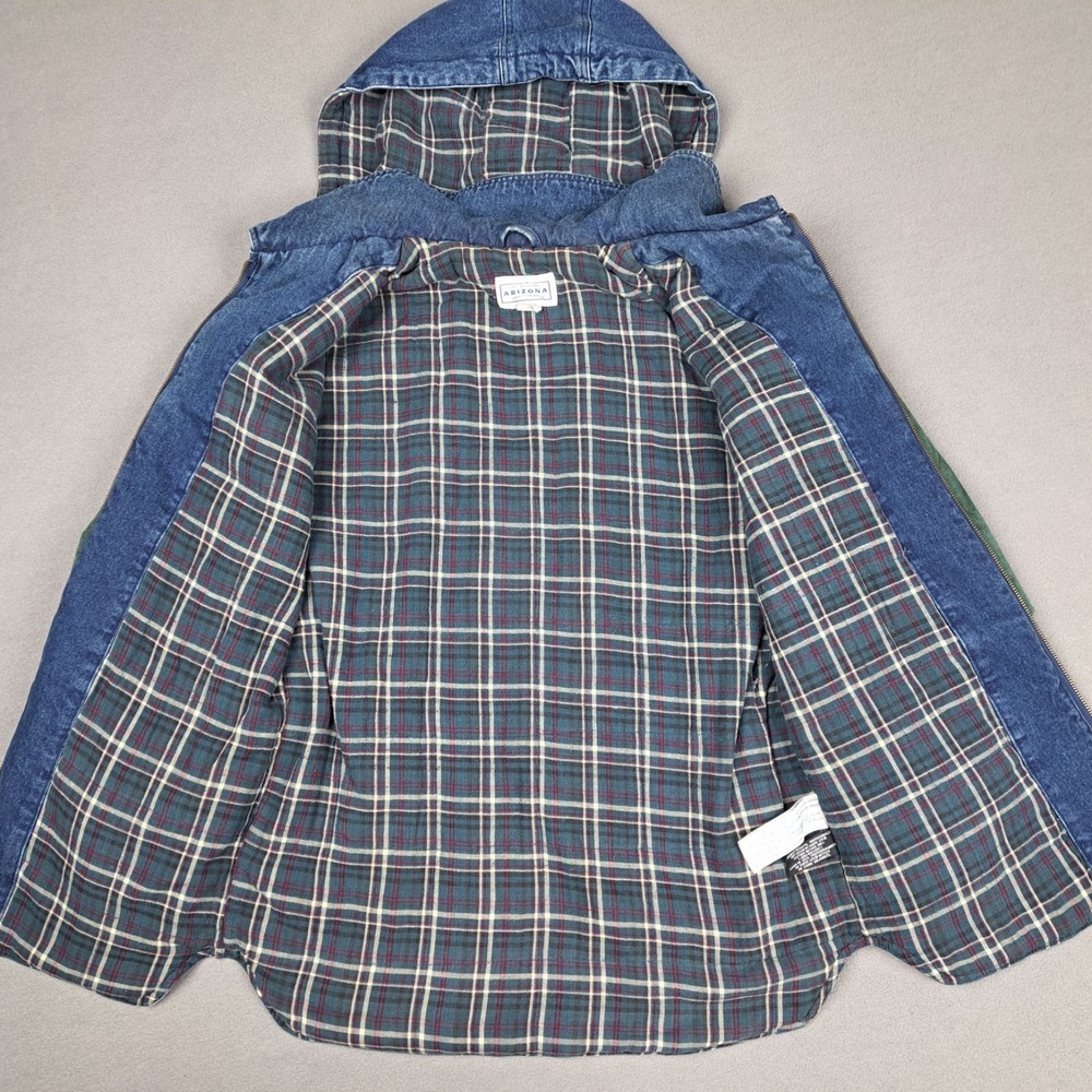 Vintage Arizona Jeans Denim Jacket Mens Medium Suede Blanket Lined Limited Heavy - Picture 4 of 15